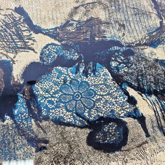 Image 1 of Vintage litho "Compositie" door Grete Balle, Denemarken 1972