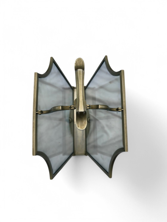 Image 1 of Antiek tijdschriftenrek van metaal en glas