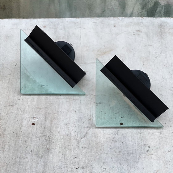 Image 1 of 2X Candle, Fontana Arte Tria Wandlampen, Roberto Cardin