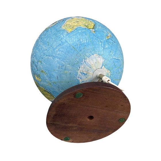 Image 1 of Vintage teakhouten en messing lamp voor Scan Globe, Denemarken 1970