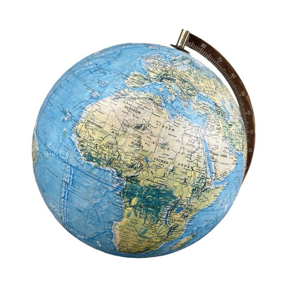 Image 1 of Vintage teakhouten en messing lamp voor Scan Globe, Denemarken 1970