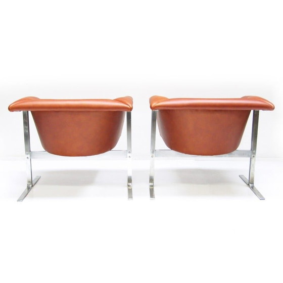 Image 1 of Paar cognac leren fauteuils van Geoffrey Harcourt voor Artifort, 1963