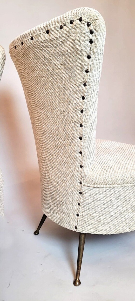 Image 1 of  Paar kleine fauteuils - Nieuwe bekleding