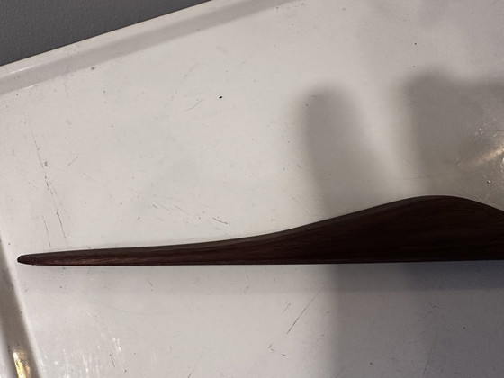 Image 1 of Notenhouten Mid Century Wandvogel