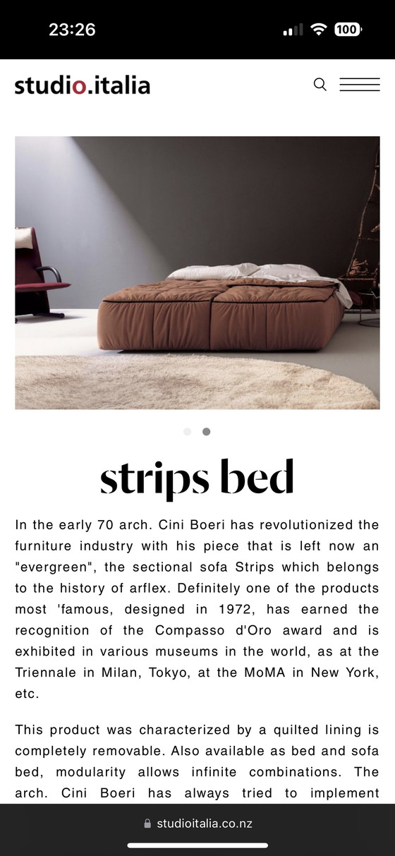 Image 1 of Vintage Cini Boeri Strips bed, 1972