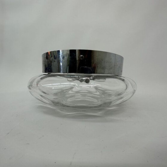 Image 1 of Mid-eeuwse glazen plafondlamp / wandlamp , 1970's