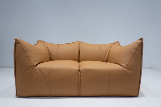 Image 1 of Mid Century Modern Sofa Model Le Bambole van Mario Bellini voor B&B Italia, cognac leer, 1970S- 2 Beschikbaar