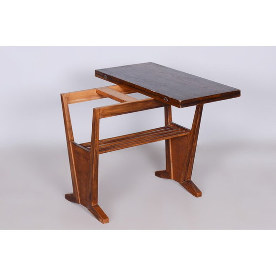 Image 1 of Vintage eiken klaptafel, Tsjecho-Slowakije 1950