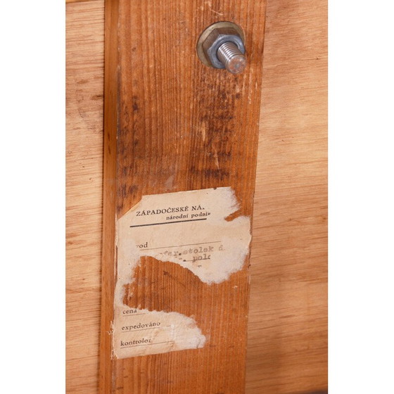 Image 1 of Vintage eiken klaptafel, Tsjecho-Slowakije 1950