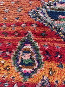 Rood Marokkaans Vintage vloerkleed