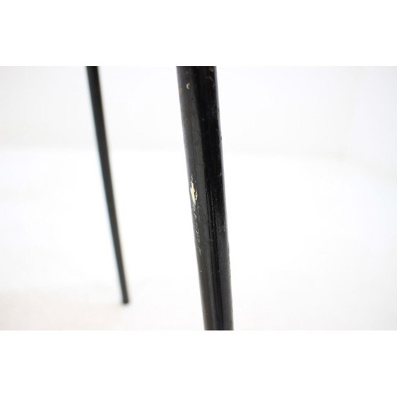 Image 1 of Vintage eiken en metalen salontafel, Tsjechië 1960