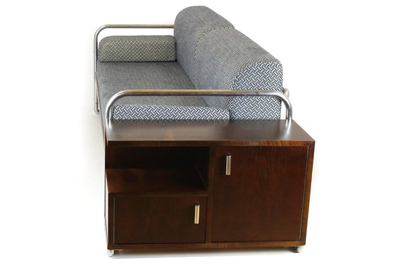 Image 1 of Gerestaureerde Bauhaus stalen bank van Robert Slezak, 1930