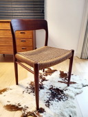 Vintage stoel, model 75, Niels Otto Moller, Deens design