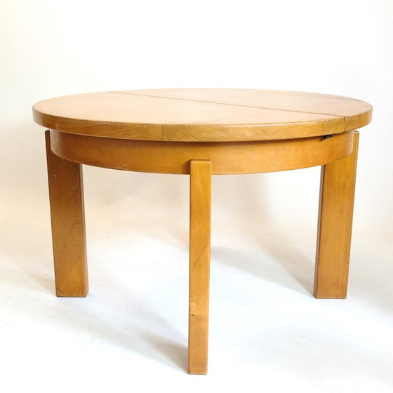 Image 1 of Vintage ronde tafel met verlengblad van Maison Regain, 1970