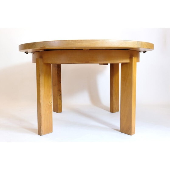 Image 1 of Vintage ronde tafel met verlengblad van Maison Regain, 1970