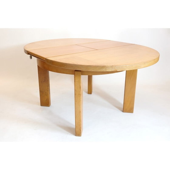 Image 1 of Vintage ronde tafel met verlengblad van Maison Regain, 1970