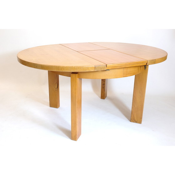 Image 1 of Vintage ronde tafel met verlengblad van Maison Regain, 1970