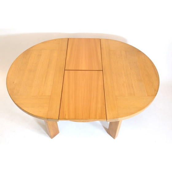 Image 1 of Vintage ronde tafel met verlengblad van Maison Regain, 1970