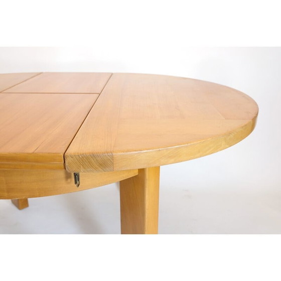 Image 1 of Vintage ronde tafel met verlengblad van Maison Regain, 1970