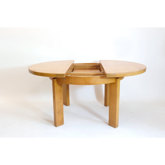 Image 1 of Vintage ronde tafel met verlengblad van Maison Regain, 1970