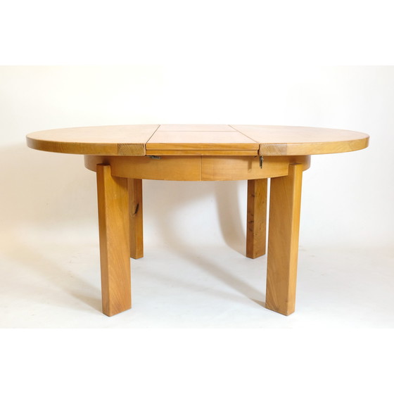 Image 1 of Vintage ronde tafel met verlengblad van Maison Regain, 1970