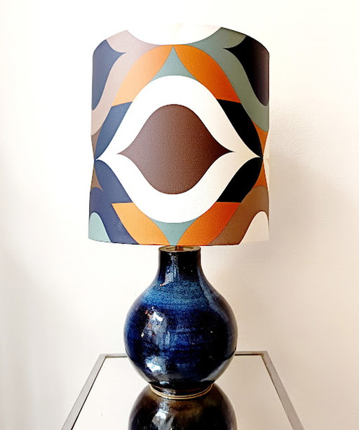 Vintage keramische lamp en kap