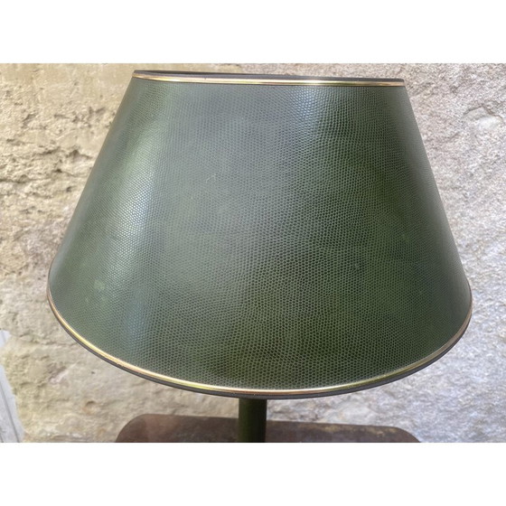 Image 1 of Vintage lamp in groen kunstleer, 1970