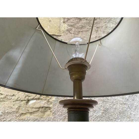 Image 1 of Vintage lamp in groen kunstleer, 1970