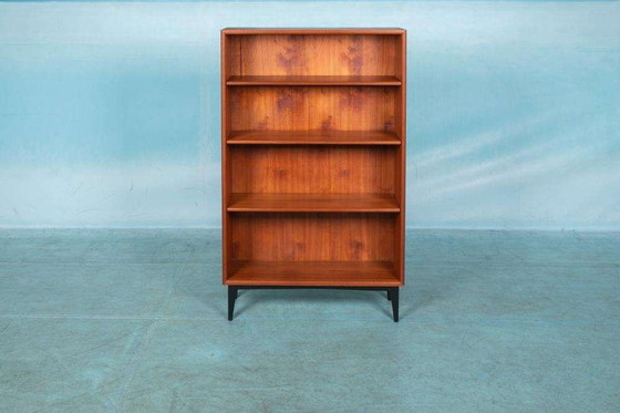 Image 1 of Vintage design hoge boekenkast teak, Midmod bookcase Sweden