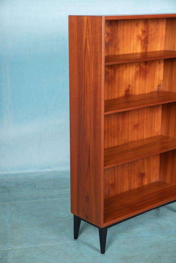 Image 1 of Vintage design hoge boekenkast teak, Midmod bookcase Sweden