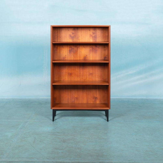 Image 1 of Vintage design hoge boekenkast teak, Midmod bookcase Sweden