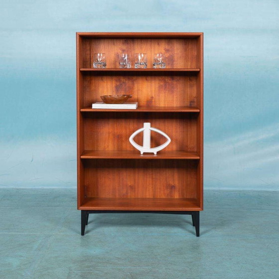 Image 1 of Vintage design hoge boekenkast teak, Midmod bookcase Sweden