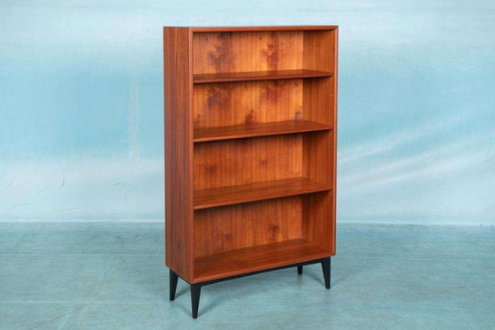 Image 1 of Vintage design hoge boekenkast teak, Midmod bookcase Sweden