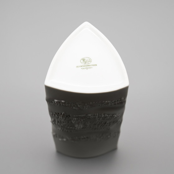 Image 1 of Chique Hutschenreuther Bisque Porseleinen Vaas Duo Wit Mat Goud Highlights Mcm