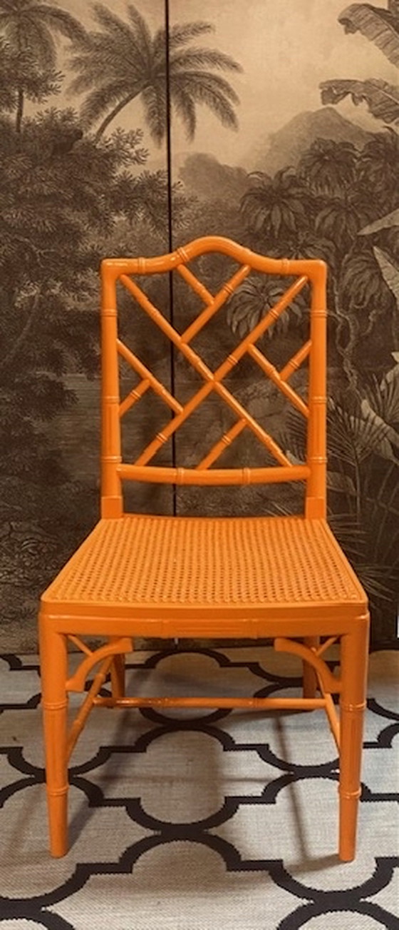 Image 1 of Vintage Faux Bamboo stoel