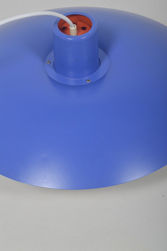 Image 1 of Blauwe hanglamp PH 4/3 door Poul Henningsen voor Louis Poulsen, jaren '60