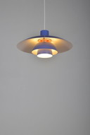 Blauwe hanglamp PH 4/3 door Poul Henningsen voor Louis Poulsen, jaren '60