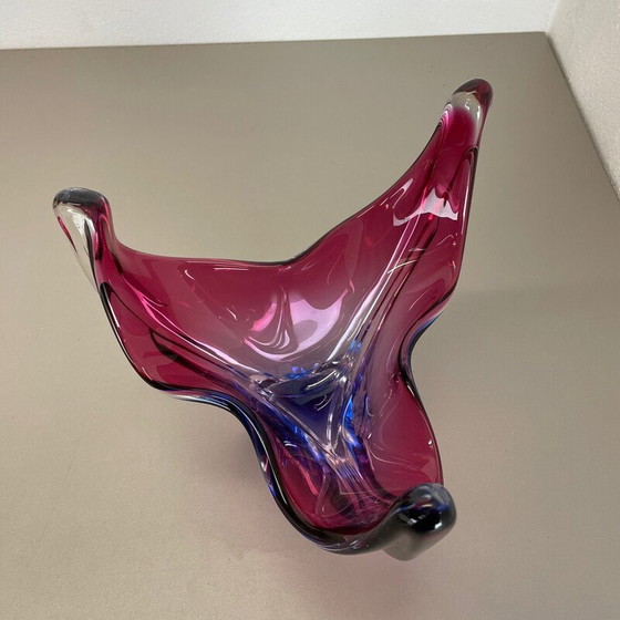 Image 1 of Vintage Murano glazen schelp tafelstuk voor Fratelli Toso, Italië 1970