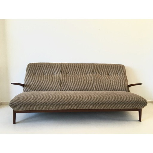 Noorse bank van teakhout en stof, GIMSON & SLATER - 1960