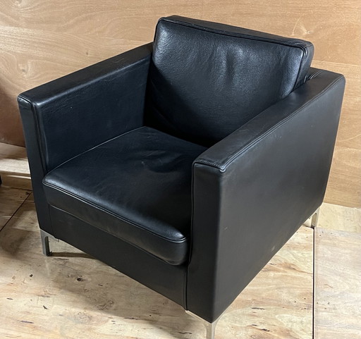 René Pans lederen fauteuil