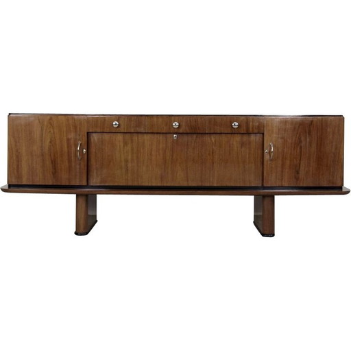 Vintage art deco walnoten dressoir, Frankrijk 1920