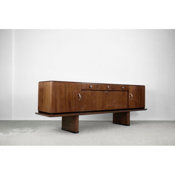 Image 1 of Vintage art deco walnoten dressoir, Frankrijk 1920