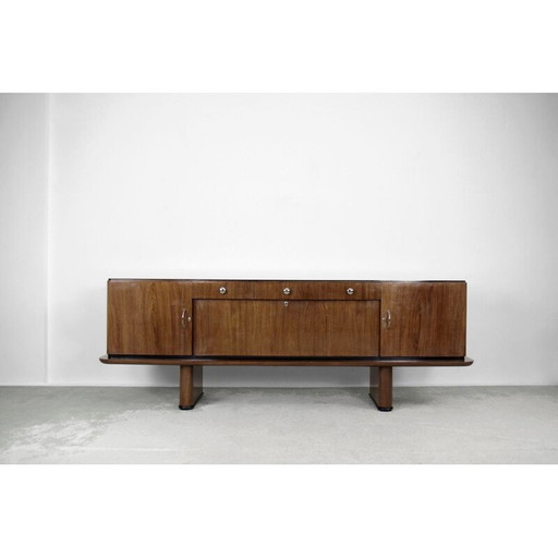 Vintage art deco walnoten dressoir, Frankrijk 1920