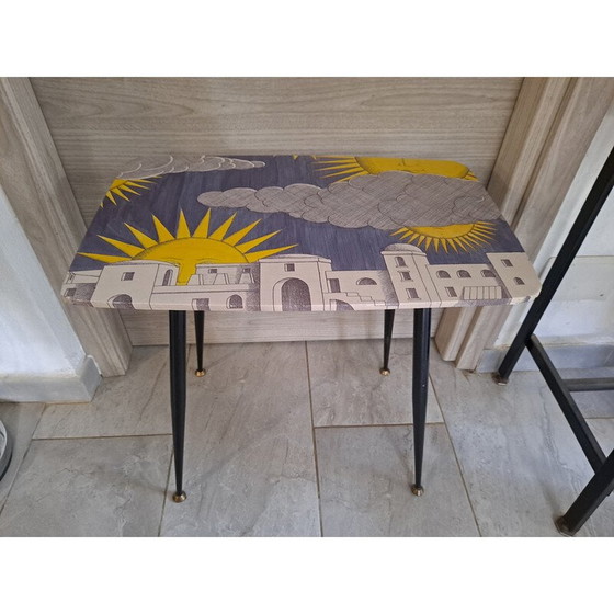 Image 1 of Vintage messing salontafel, jaren 1950