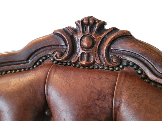 Image 1 of Vintage Chesterfield Wingchair Rococo Stijl