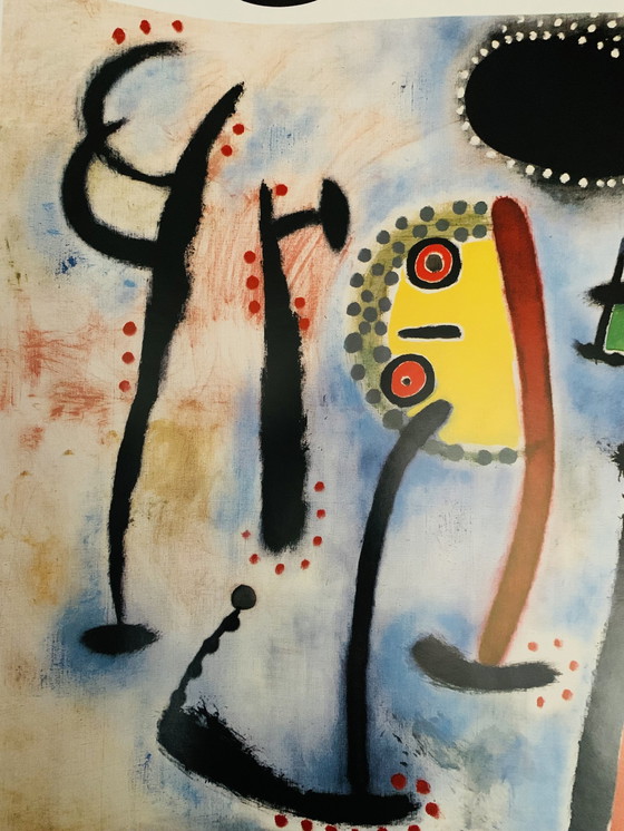 Image 1 of Zeldzame Offset Colour Lithograph, Joan Miró: Schilderij, 1953 - New York, Solomon R. Guggenheim Museum