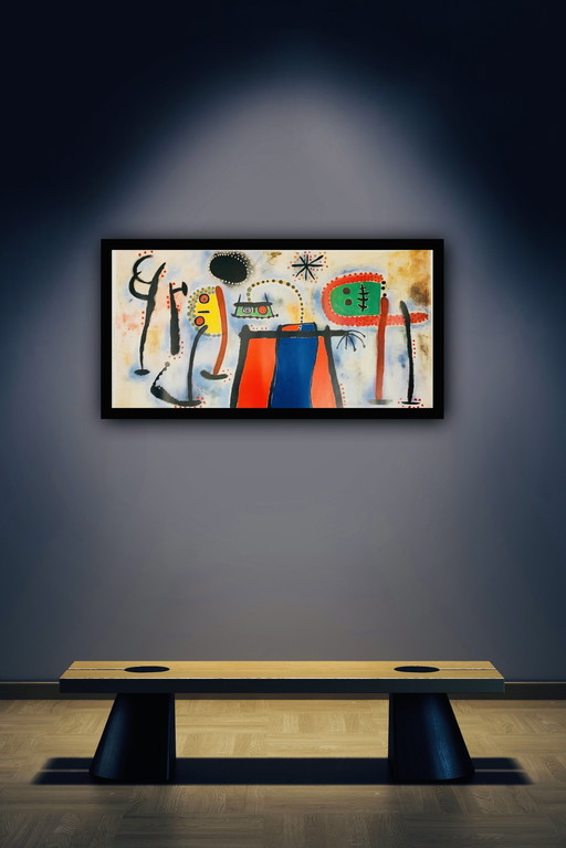 Zeldzame Offset Colour Lithograph, Joan Miró: Schilderij, 1953 - New York, Solomon R. Guggenheim Museum