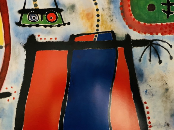 Image 1 of Zeldzame Offset Colour Lithograph, Joan Miró: Schilderij, 1953 - New York, Solomon R. Guggenheim Museum