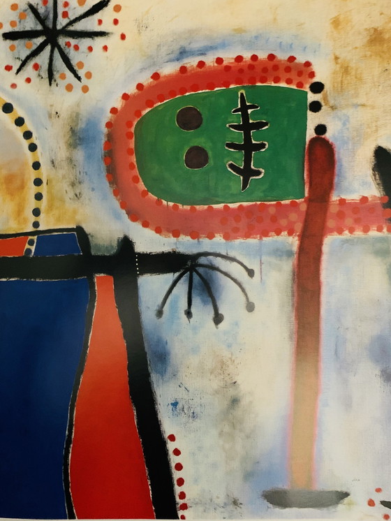 Image 1 of Zeldzame Offset Colour Lithograph, Joan Miró: Schilderij, 1953 - New York, Solomon R. Guggenheim Museum