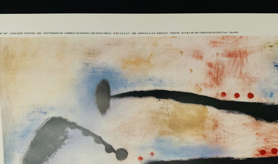 Image 1 of Zeldzame Offset Colour Lithograph, Joan Miró: Schilderij, 1953 - New York, Solomon R. Guggenheim Museum